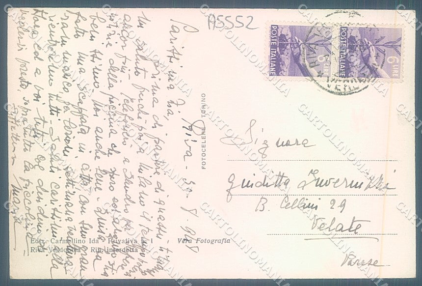 Vercelli Alagna Valsesia Corno Bianco Foto cartolina JK2031 – retro