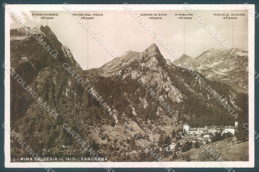 Vercelli Rima Valsesia Foto cartolina JK2037 – fronte