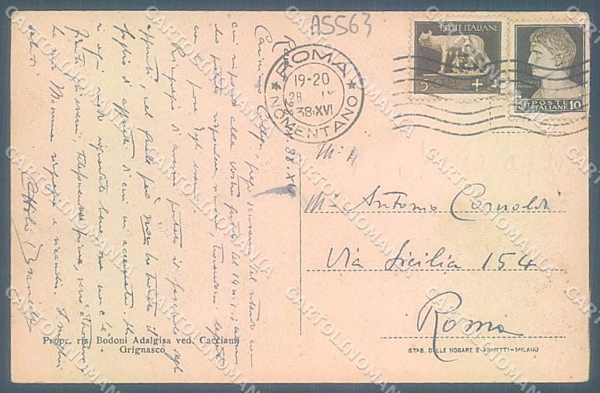 Novara Grignasco Valsesia Santuario S. Graziano cartolina JK2038 – retro