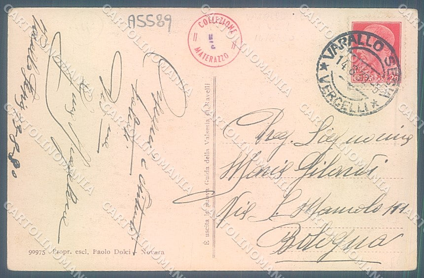 Vercelli Varallo Valsesia Sacro Monte cartolina JK2048 – retro