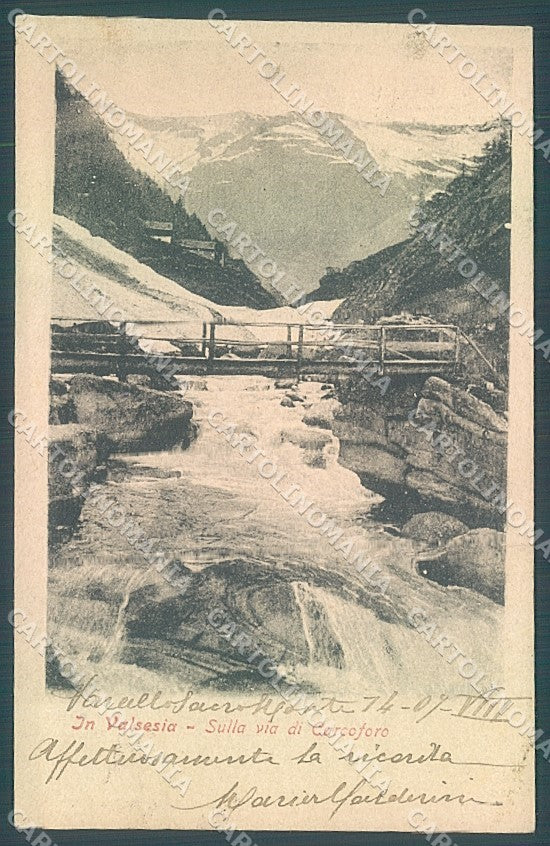 Vercelli Varallo Valsesia Ponte cartolina JK2053 – fronte