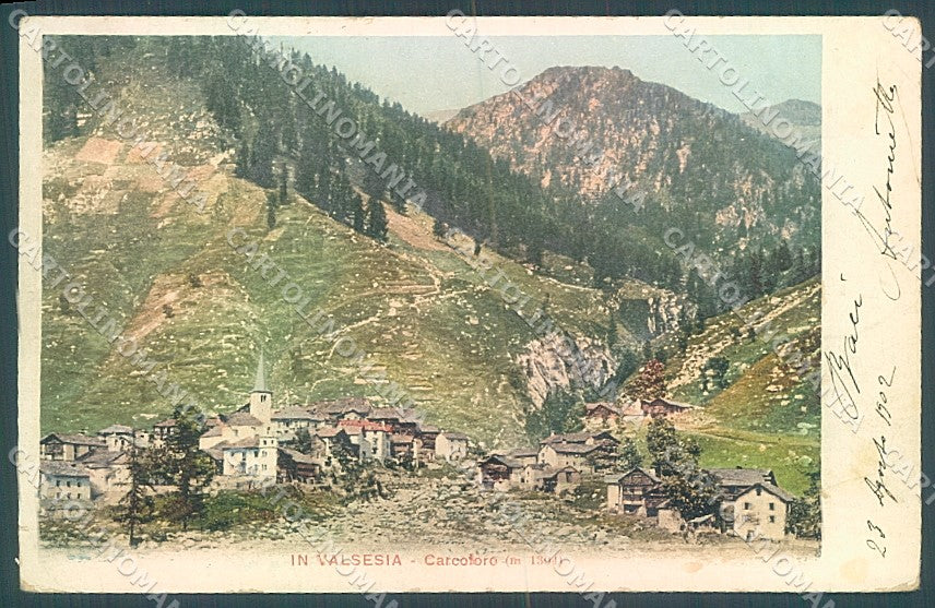 Vercelli Carcoforo Val Sermenza cartolina JK2056 – fronte