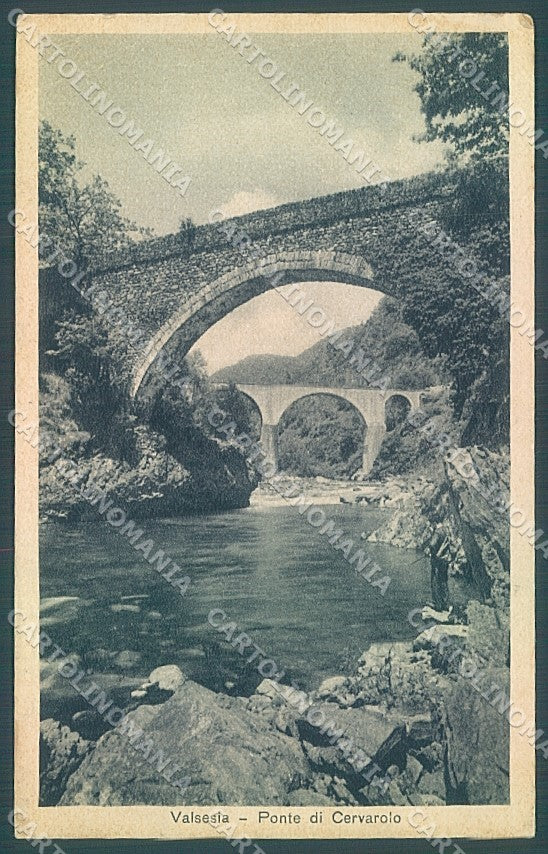 Vercelli Varallo Valsesia Ponte Cervarolo PIEGHE cartolina JK2071 – fronte
