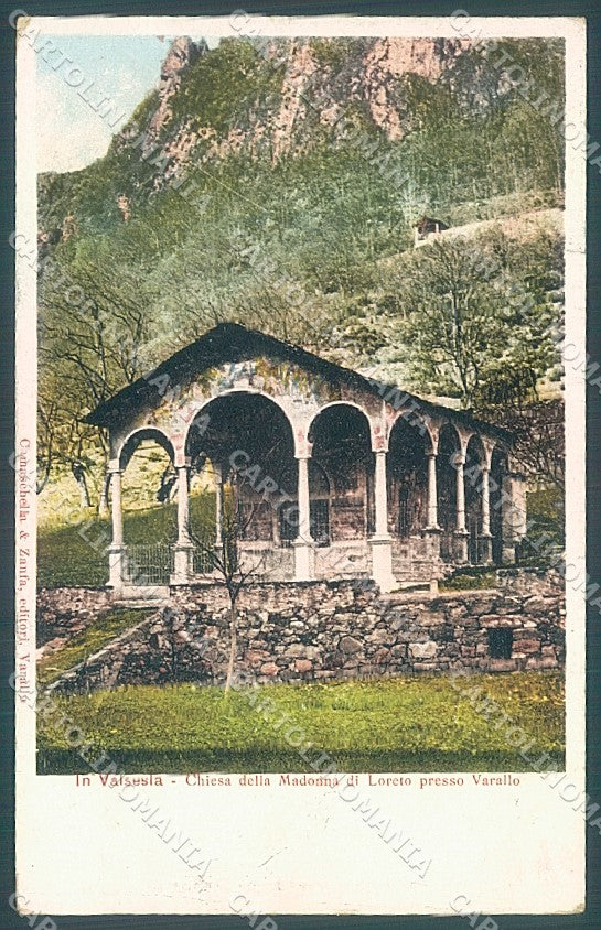 Vercelli Varallo Valsesia Chiesa Loreto PIEGA ANGOLO cartolina JK2074 – fronte