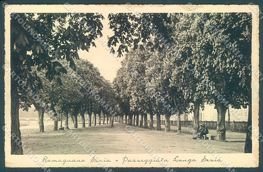 Novara Romagnano Sesia Passeggiata cartolina JK2075 – fronte