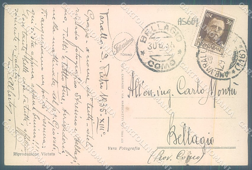Vercelli Varallo Valsesia Sacro Monte Foto cartolina JK2082 – retro