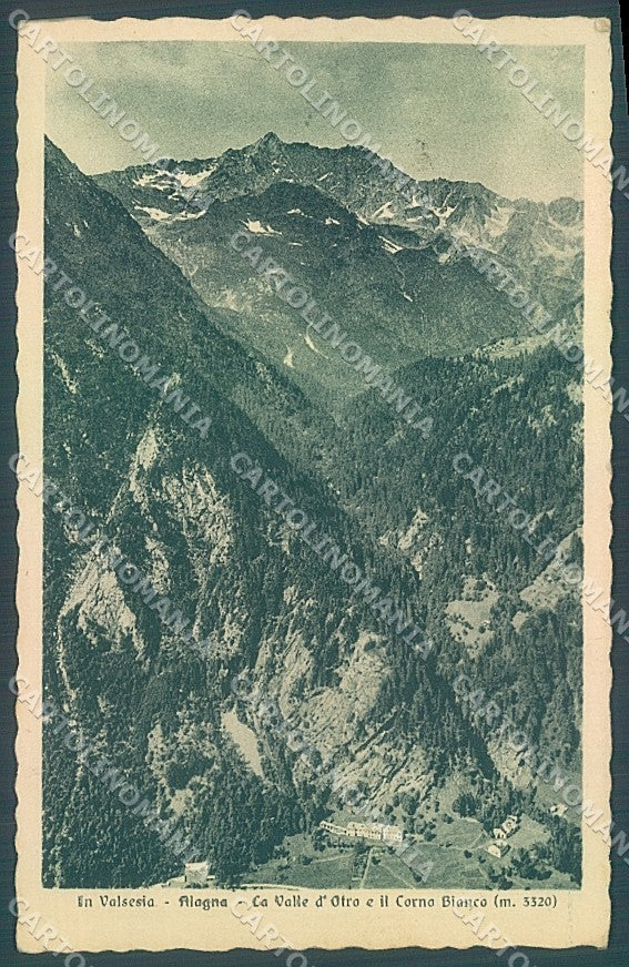 Vercelli Alagna Valsesia Corno Bianco cartolina JK2083 – fronte