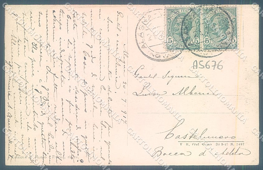 Vercelli Alagna Valsesia cartolina JK2088 – retro