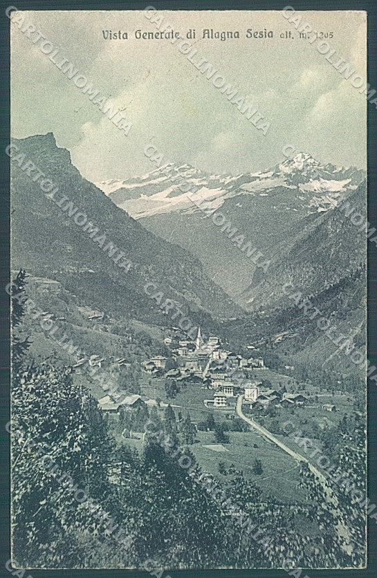 Vercelli Alagna Valsesia PIEGHE cartolina JK2099 – fronte