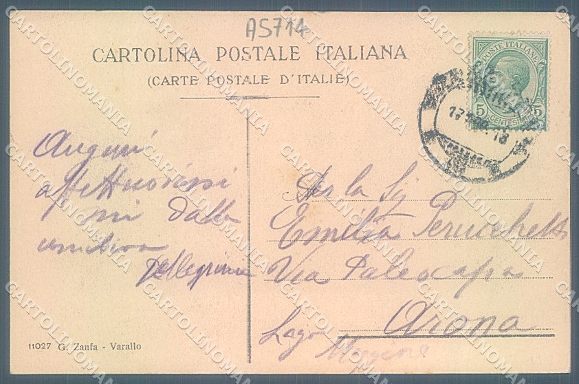 Vercelli Varallo Valsesia Chiesa dell'Assunta cartolina JK2100 – retro