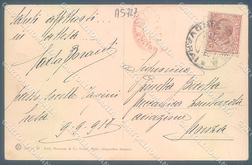 Novara Lesa Lago Maggiore Brunner 14717 cartolina JK2104 – retro