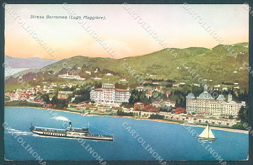 Verbania Stesa Borromeo Lago Maggiore Piroscafo Cecami cartolina JK2107 – fronte