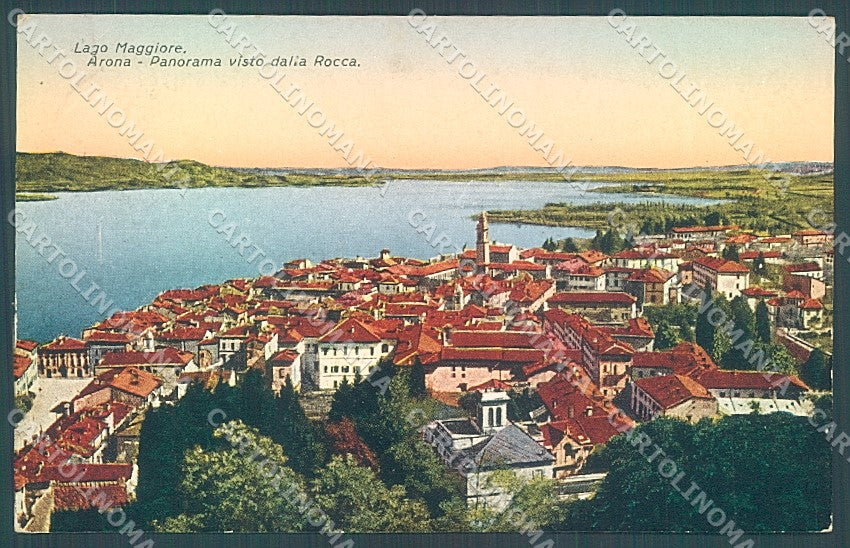 Novara Arona Lago Maggiore PIEGHINA cartolina JK2110 – fronte