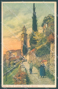 Svizzera Lugano Morcote Lago Illustrata Bender II-2023 cartolina JK2111 – fronte