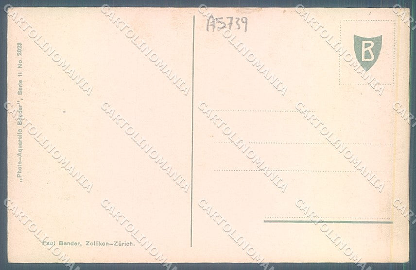 Svizzera Lugano Morcote Lago Illustrata Bender II-2023 cartolina JK2111 – retro
