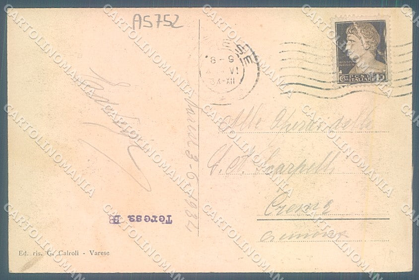 Varese Città Sacro Monte cartolina JK2119 – retro