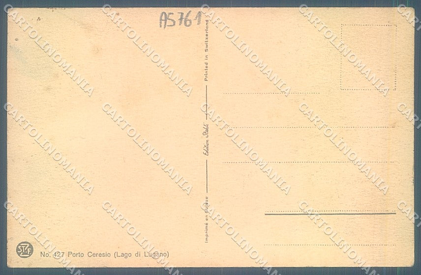 Svizzera Lugano Lago Illustrata cartolina JK2124 – retro