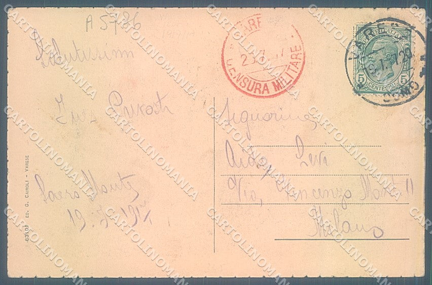 Varese Città Sacro Monte PIEGHINE cartolina JK2137 – retro