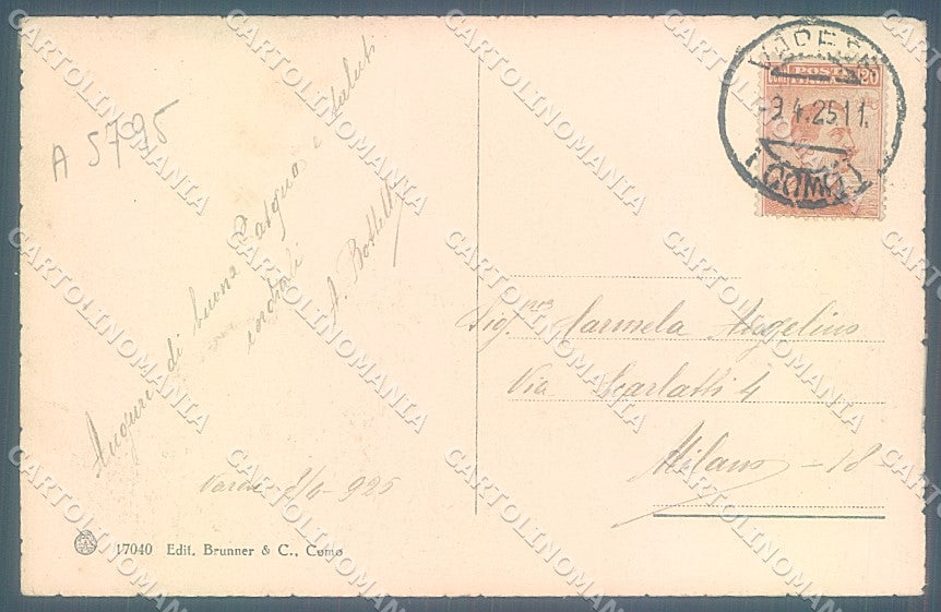 Varese Città Sacro Monte Brunner 17040 cartolina JK2141 – retro