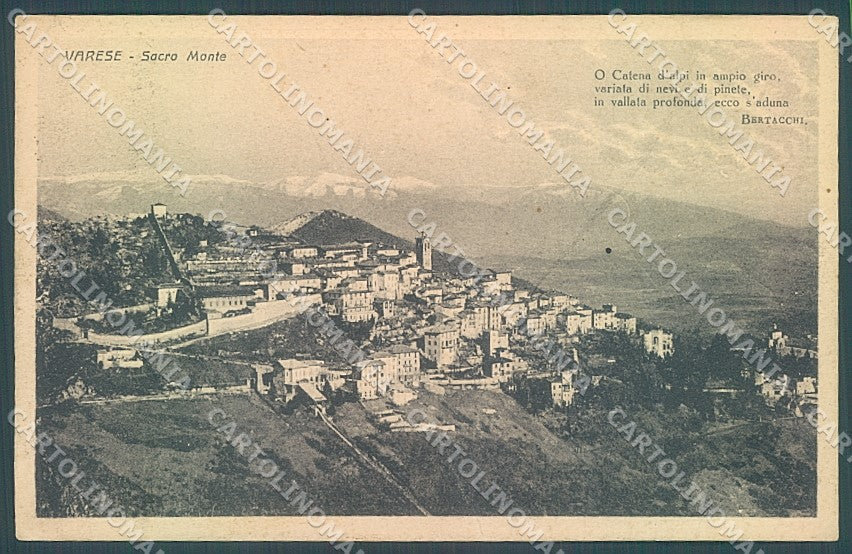 Varese Città Sacro Monte cartolina JK2144 – fronte
