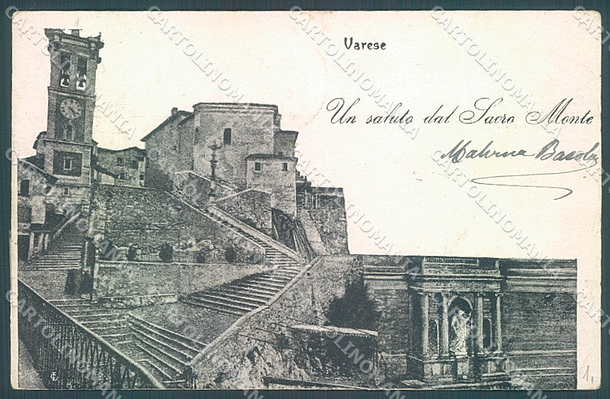 Varese Città Sacro Monte saluto da cartolina JK2148 – fronte