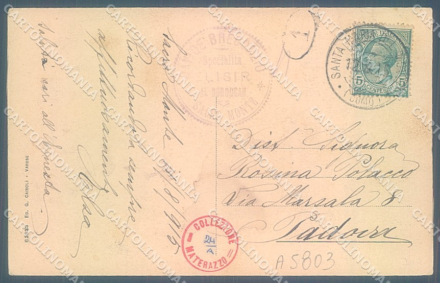 Varese Città Sacro Monte cartolina JK2149 – retro