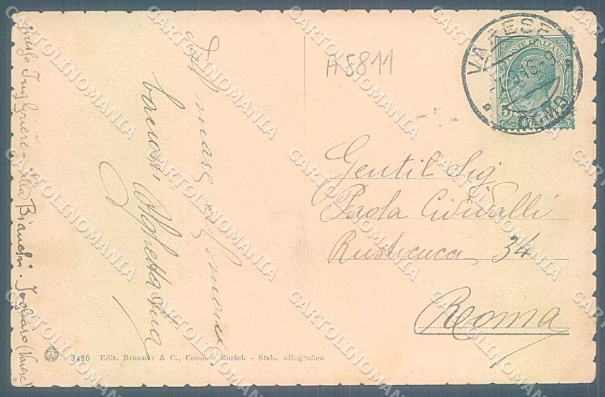 Varese Città Sacro Monte Brunner 3420 cartolina JK2156 – retro