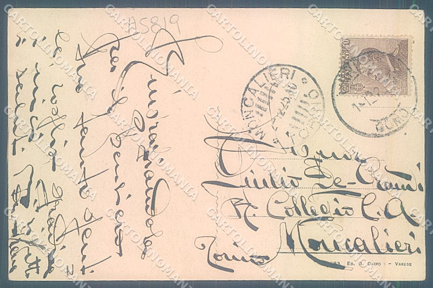 Varese Città Sacro Monte STRAPPINO cartolina JK2162 – retro