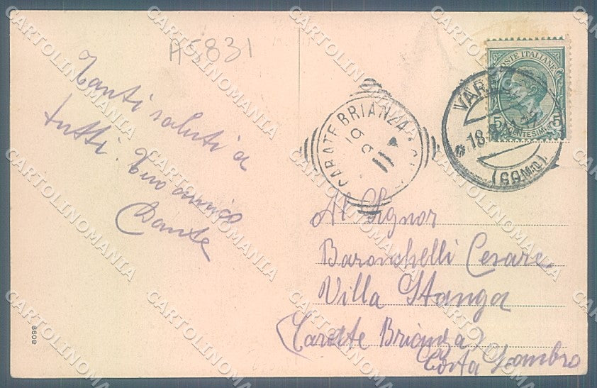 Varese Città Sacro Monte PIEGHINE cartolina JK2170 – retro