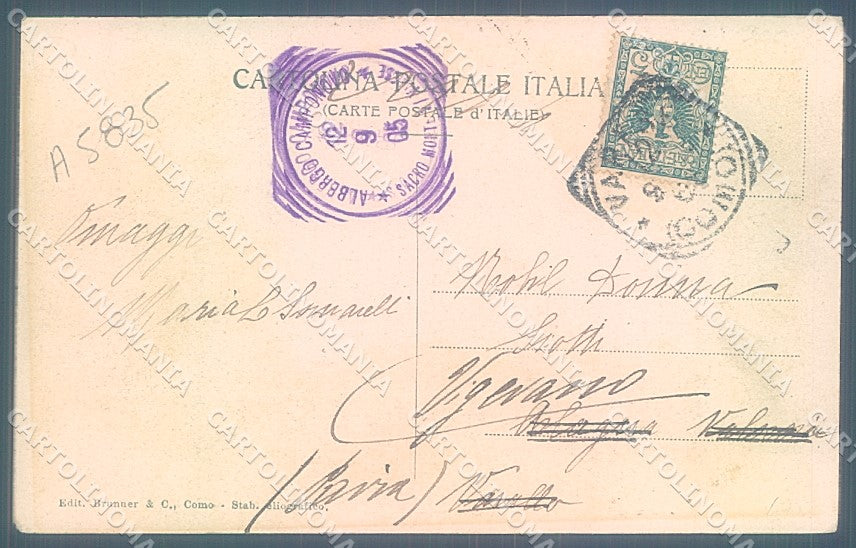Varese Città Sacro Monte Brunner 3063 MACCHIA cartolina JK2174 – retro