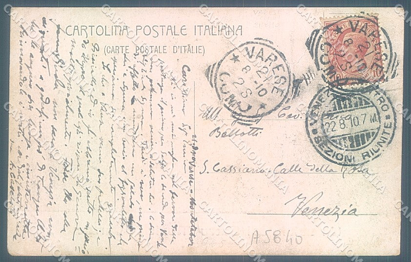 Varese Città Sacro Monte saluto da cartolina JK2179 – retro