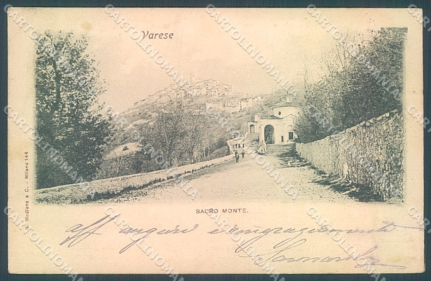 Varese Città Sacro Monte Modiano 144 PIEGA cartolina JK2182 – fronte
