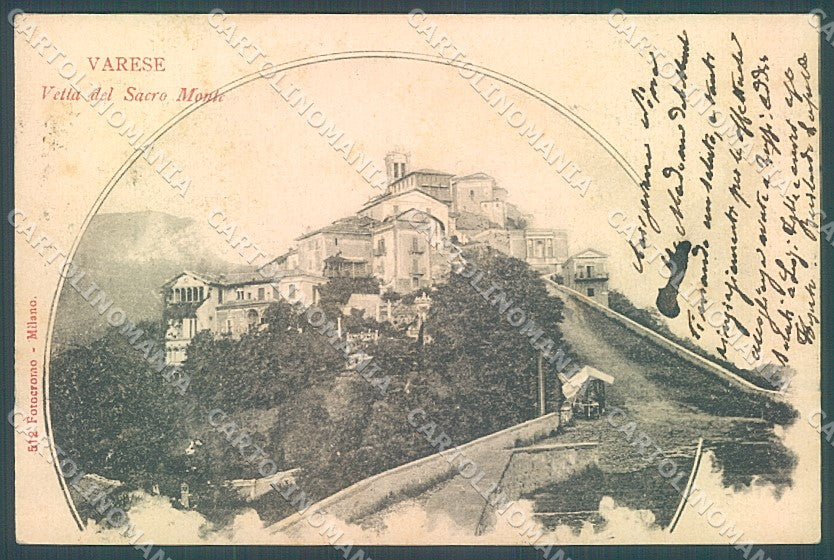 Varese Città Sacro Monte cartolina JK2183 – fronte