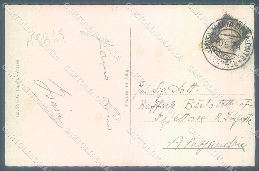 Varese Città Sacro Monte cartolina JK2186 – retro