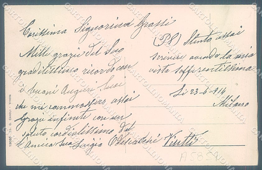 Varese Città Sacro Monte ANGOLO ABRASO cartolina JK2188 – retro