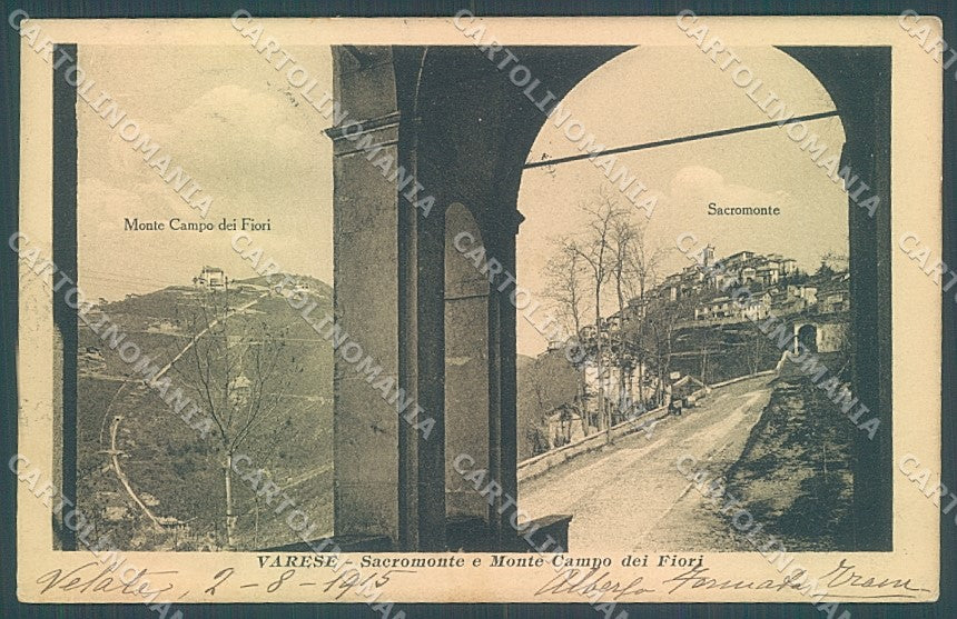 Varese Città Sacro Monte Campo dei Fiori cartolina JK2190 – fronte