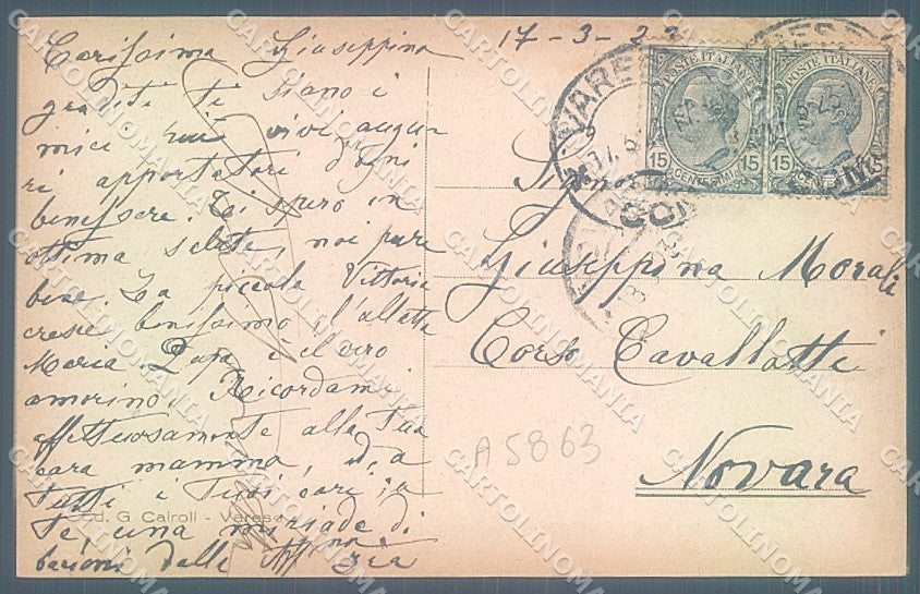 Varese Città Sacro Monte cartolina JK2198 – retro