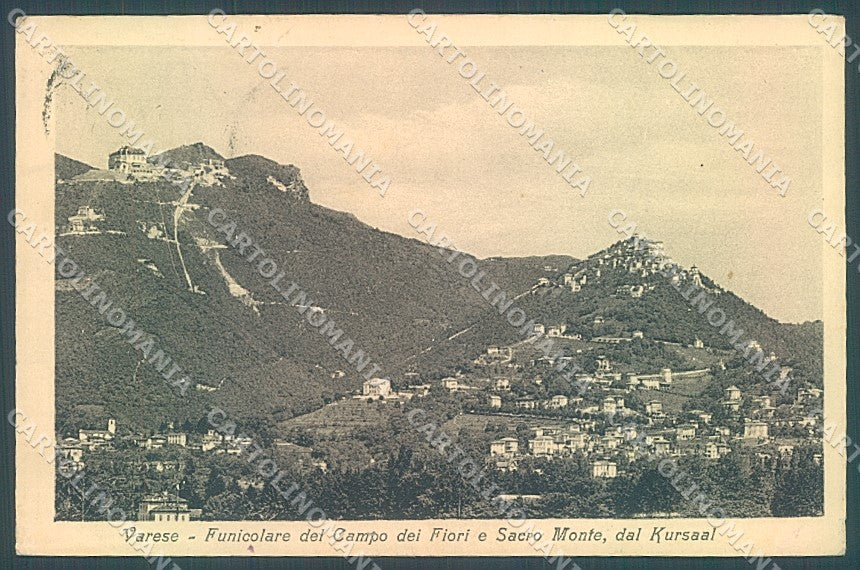 Varese Città Sacro Monte Funicolare Brunner 16984 PIEGHINA cartolina JK2200 – fronte