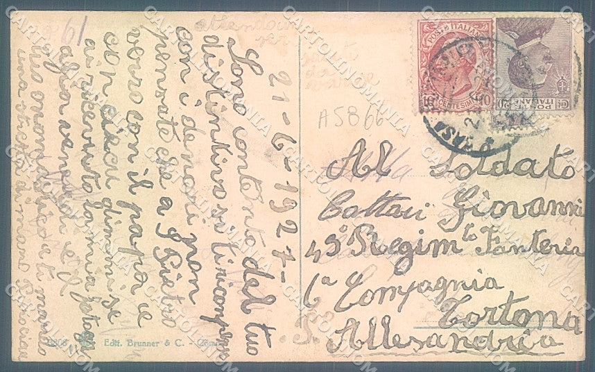 Varese Città Sacro Monte Brunner 3808 cartolina JK2201 – retro