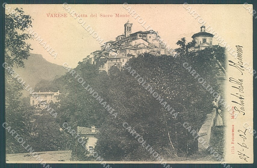 Varese Città Sacro Monte Fotocromo 1715 cartolina JK2205 – fronte