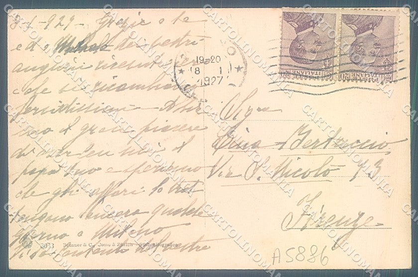 Varese Città Sacro Monte Brunner 3063 cartolina JK2212 – retro