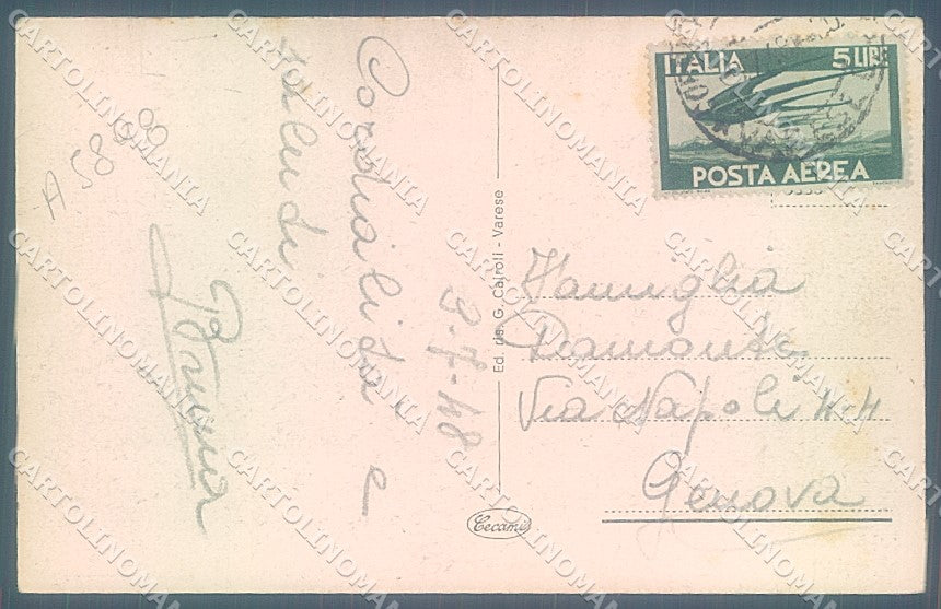 Varese Città Sacro Monte Cecami cartolina JK2221 – retro