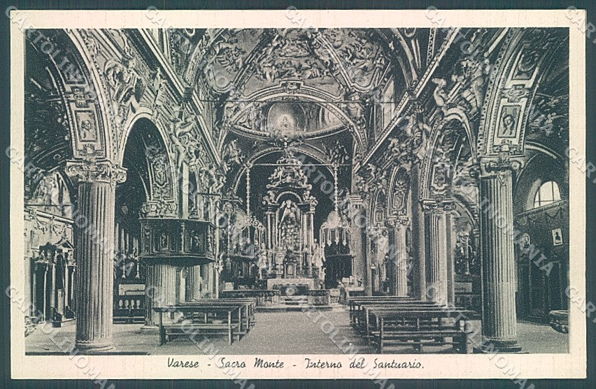 Varese Città Sacro Monte Interno Santuario cartolina JK2223 – fronte