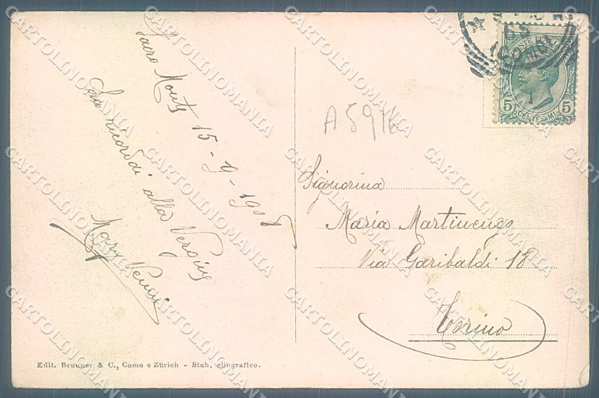 Varese Città Sacro Monte Interno Santuario Brunner 3408 cartolina JK2233 – retro