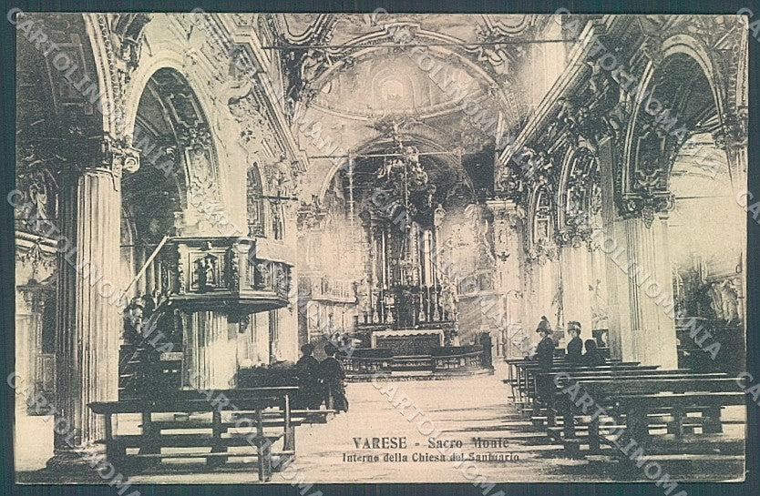 Varese Città Sacro Monte Interno Santuario cartolina JK2234 – fronte