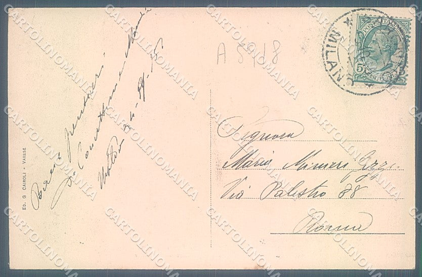 Varese Città Sacro Monte Interno Santuario cartolina JK2234 – retro