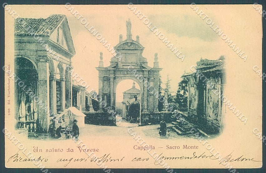 Varese Città Sacro Monte Cappella saluto da cartolina JK2236 – fronte