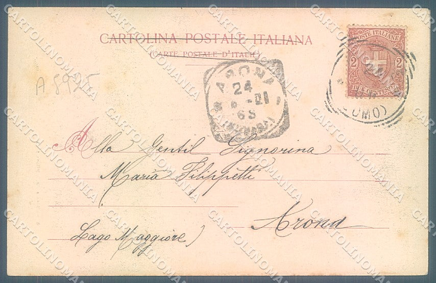 Varese Città Sacro Monte Interno Santuario Modiano 1915 cartolina JK2237 – retro