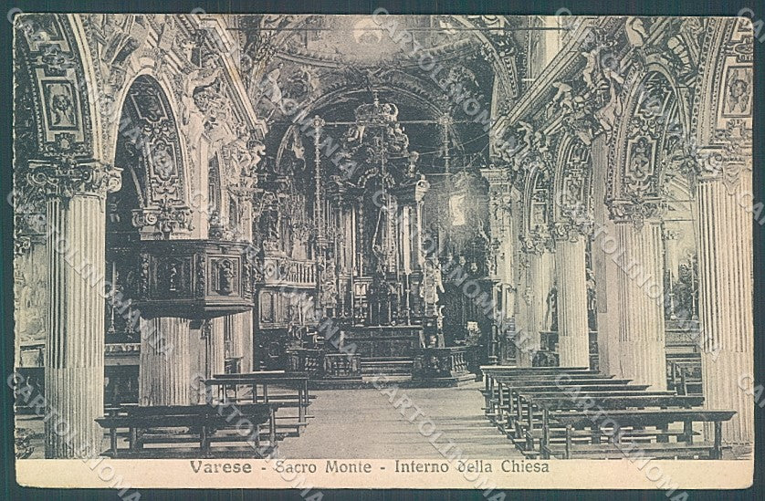 Varese Città Sacro Monte Interno Chiesa Alterocca 3333 cartolina JK2241 – fronte
