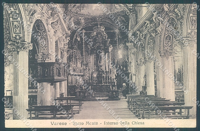 Varese Città Sacro Monte Interno Chiesa Alterocca 3333 cartolina JK2243 – fronte